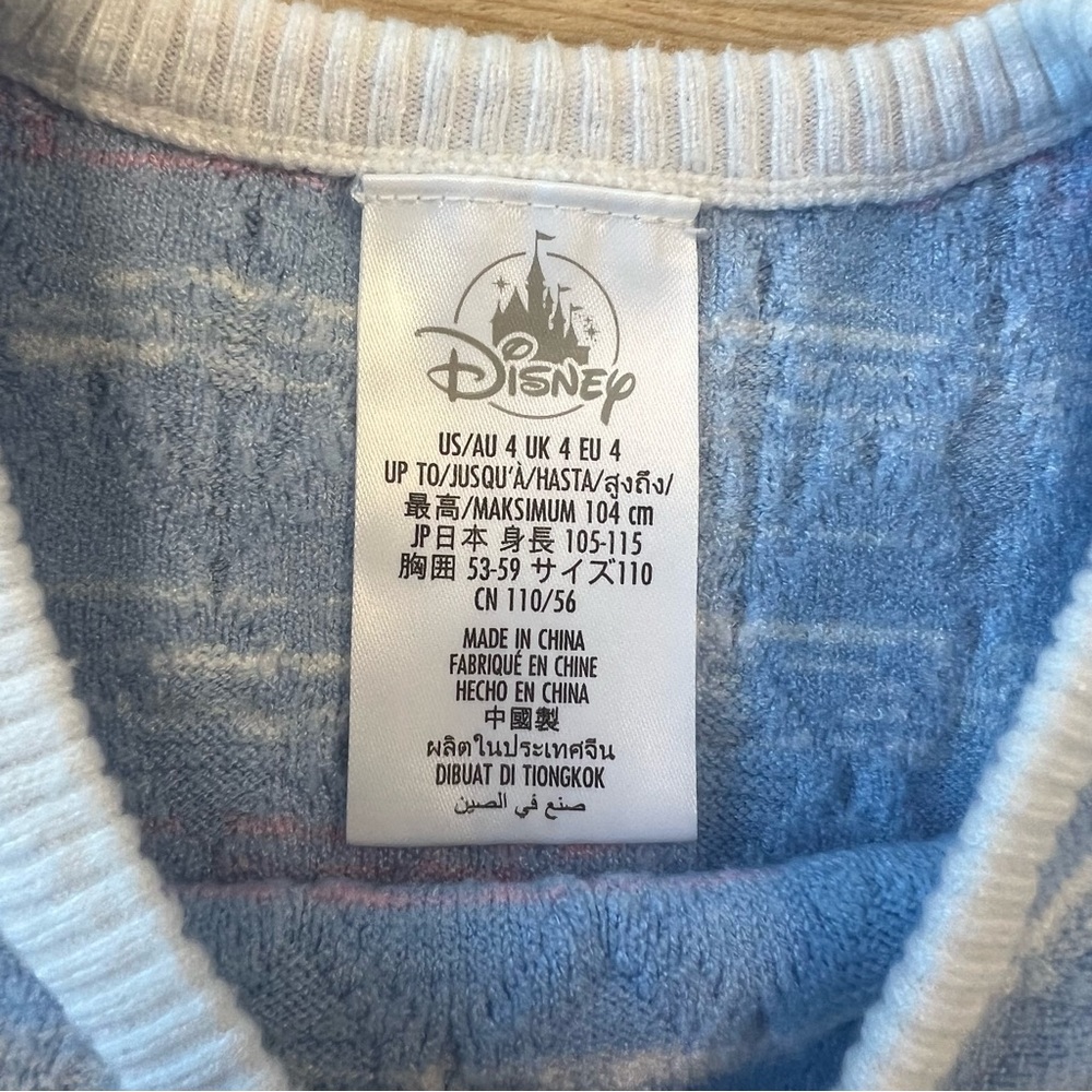 Disney Parks Girls Blue and White Knit Apparel - size 4 - Picture 3 of 6
